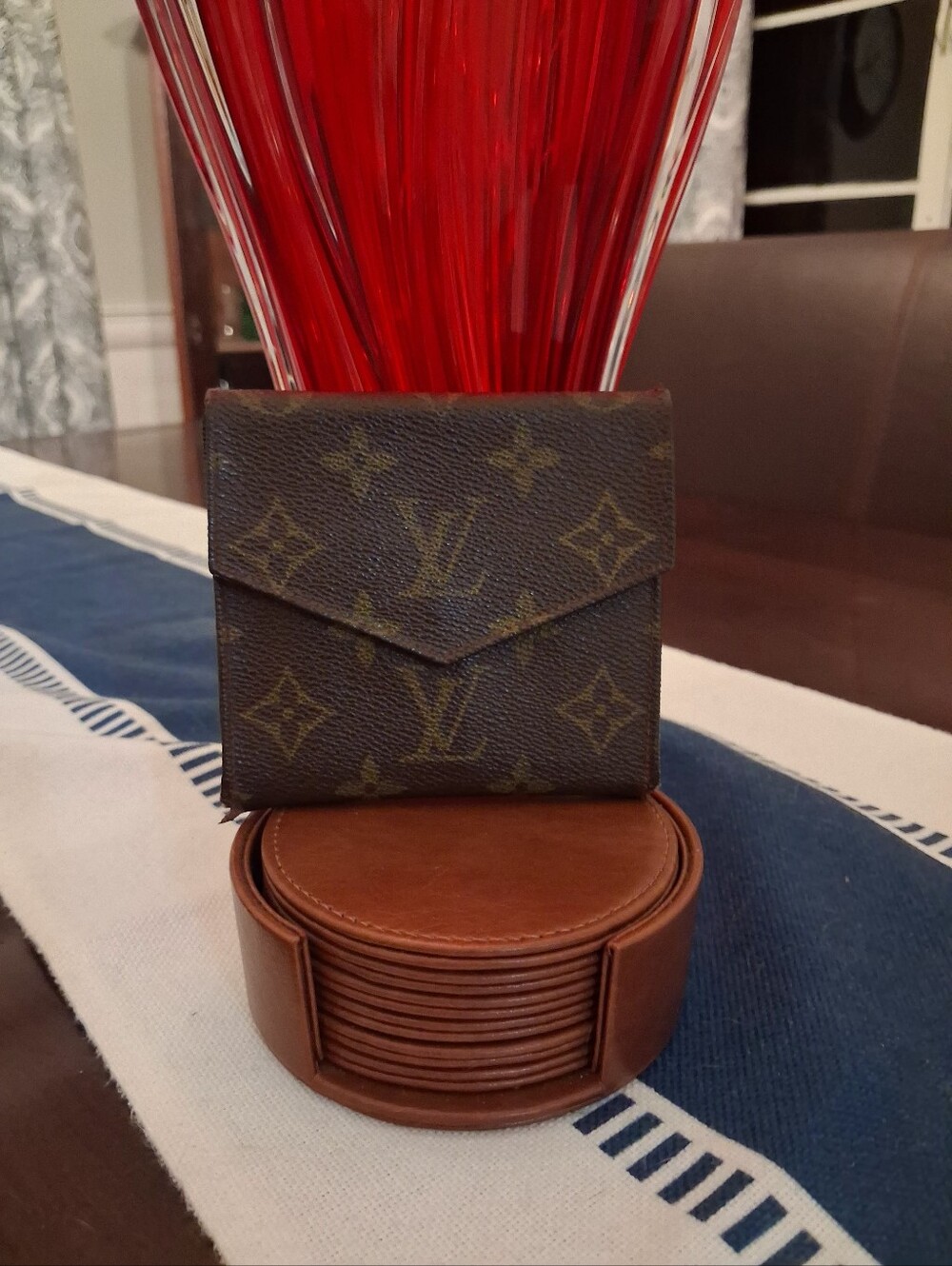 Vintage Louis Vuitton Monogram Envelope Bifold Wallet Authentic Made in France